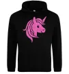 Женская толстовка (худи) Sparkle unicorn Черный фото