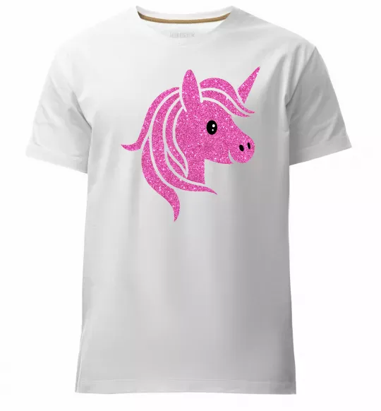 Мужская премиум футболка Sparkle unicorn Белый фото