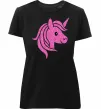 Женская премиум футболка Sparkle unicorn Черный фото