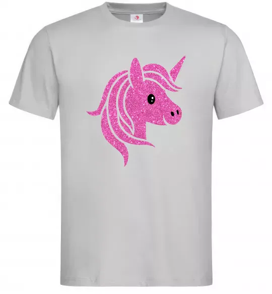 Чоловіча футболка Sparkle unicorn Сірий фото