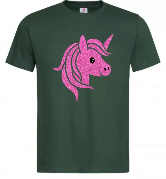 Чоловіча футболка Sparkle unicorn Темно-зелений фото