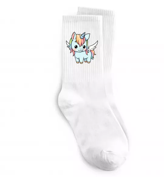 Носки Rainbowdash unicorn Белый фото