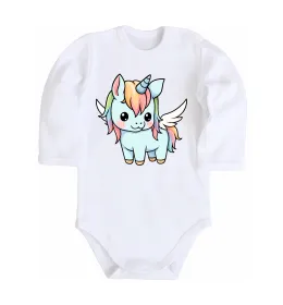 Дитячий бодік Rainbowdash unicorn Білий фото