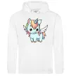 Чоловіча толстовка (худі) Rainbowdash unicorn Білий фото