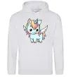 Чоловіча толстовка (худі) Rainbowdash unicorn Сірий меланж фото