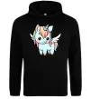 Женская толстовка (худи) Rainbowdash unicorn Черный фото