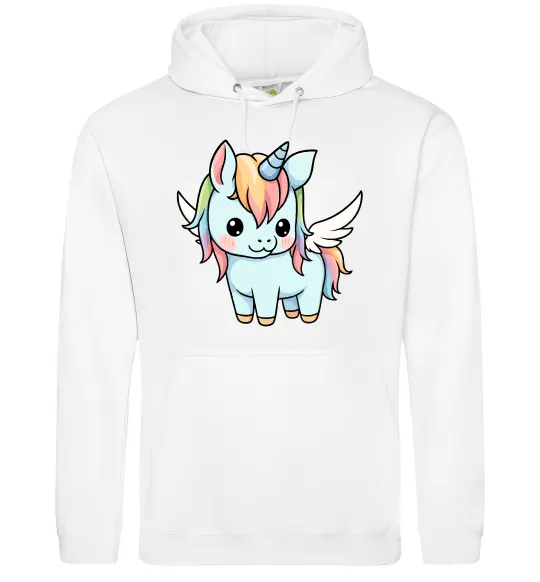 Женская толстовка (худи) Rainbowdash unicorn Белый фото