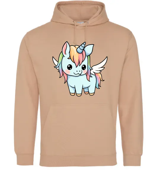 Женская толстовка (худи) Rainbowdash unicorn Песочный фото
