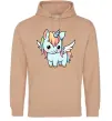 Женская толстовка (худи) Rainbowdash unicorn Песочный фото