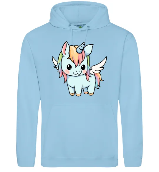 Жіноча толстовка (худі) Rainbowdash unicorn Блакитний фото
