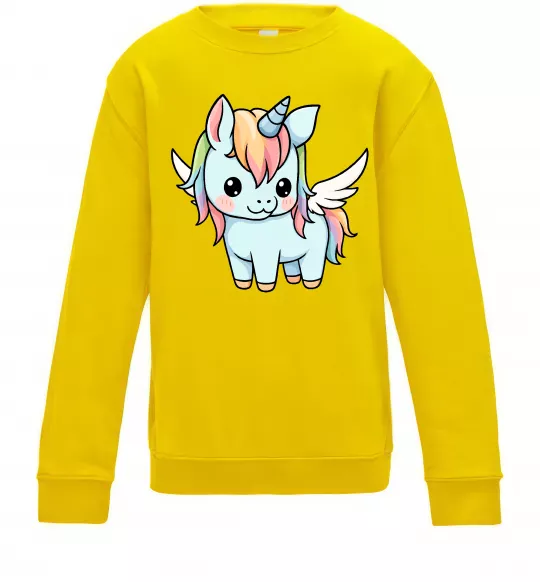 Детский Свитшот Rainbowdash unicorn Солнечно желтый фото