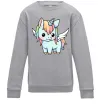 Детский Свитшот Rainbowdash unicorn Серый меланж фото