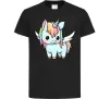 Детская футболка Rainbowdash unicorn Черный фото