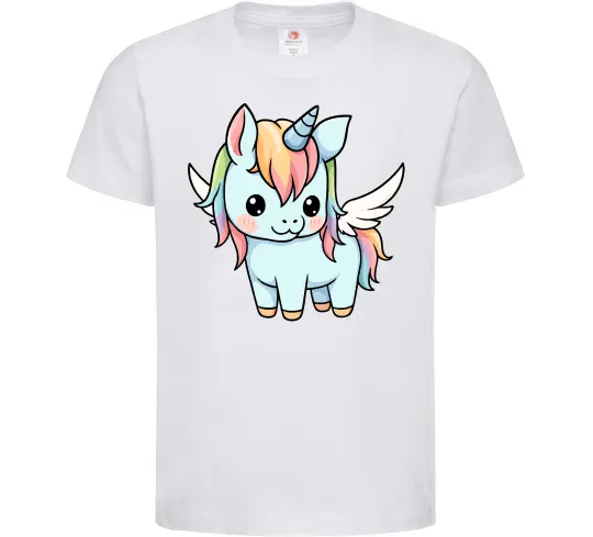 Детская футболка Rainbowdash unicorn Белый фото