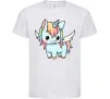 Детская футболка Rainbowdash unicorn Белый фото