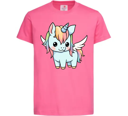 Детская футболка Rainbowdash unicorn Ярко-розовый фото