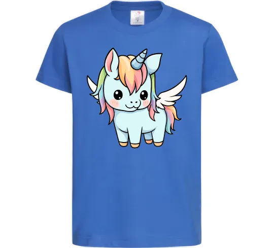 Детская футболка Rainbowdash unicorn Ярко-синий фото