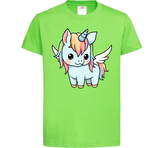Детская футболка Rainbowdash unicorn Лаймовый фото