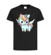 Дитяча футболка Rainbowdash unicorn Чорний фото