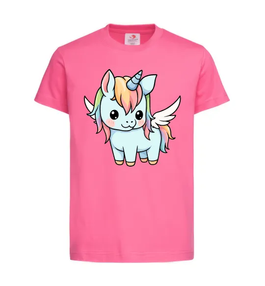 Дитяча футболка Rainbowdash unicorn Яскраво-рожевий фото