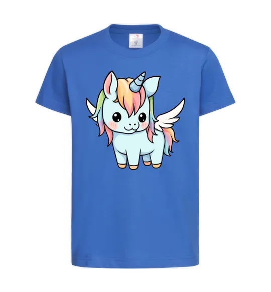 Дитяча футболка Rainbowdash unicorn Яскраво-синій фото