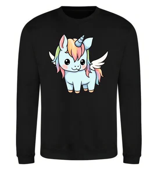 Світшот Rainbowdash unicorn Чорний фото