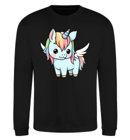 Свитшот Rainbowdash unicorn Черный фото
