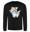 Світшот Rainbowdash unicorn Чорний фото