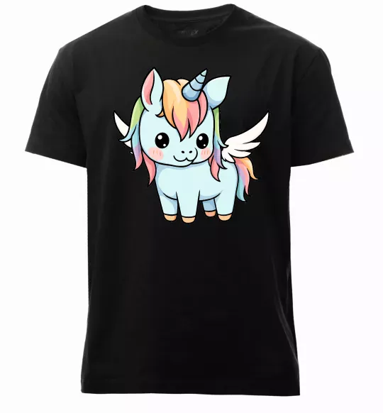 Чоловіча преміум футболка Rainbowdash unicorn Чорний фото