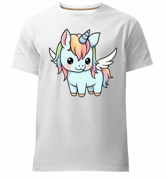 Чоловіча преміум футболка Rainbowdash unicorn Білий фото