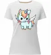 Женская премиум футболка Rainbowdash unicorn Белый фото