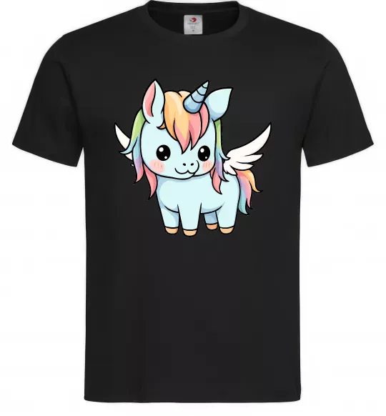 Мужская футболка Rainbowdash unicorn Черный фото