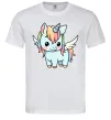 Мужская футболка Rainbowdash unicorn Белый фото