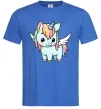 Мужская футболка Rainbowdash unicorn Ярко-синий фото