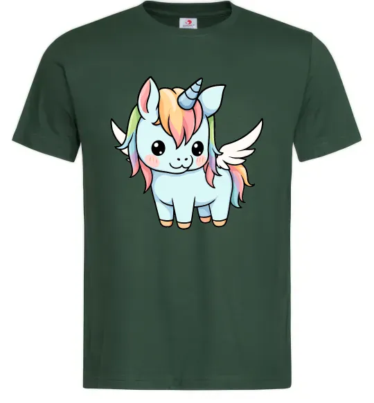 Мужская футболка Rainbowdash unicorn Темно-зеленый фото