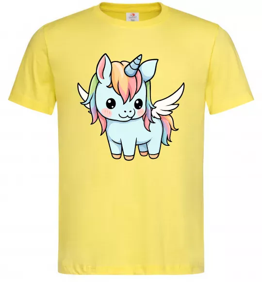 Мужская футболка Rainbowdash unicorn Лимонный фото