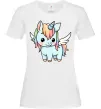 Женская футболка Rainbowdash unicorn Белый фото