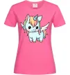Женская футболка Rainbowdash unicorn Ярко-розовый фото