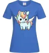 Женская футболка Rainbowdash unicorn Ярко-синий фото