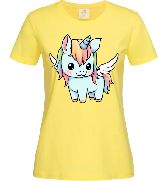 Женская футболка Rainbowdash unicorn Лимонный фото
