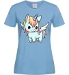 Женская футболка Rainbowdash unicorn Голубой фото