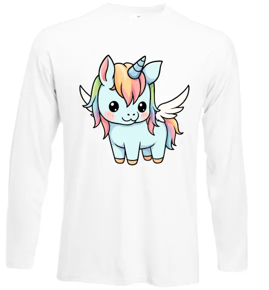 Лонгслив Rainbowdash unicorn Белый фото