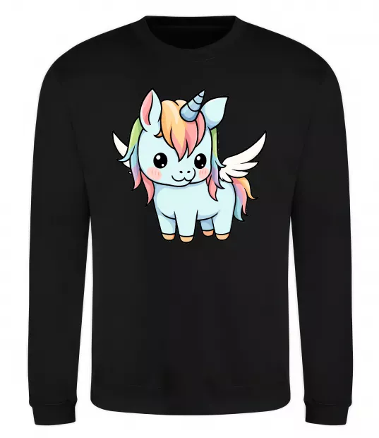 Свитшот Rainbowdash unicorn Черный фото