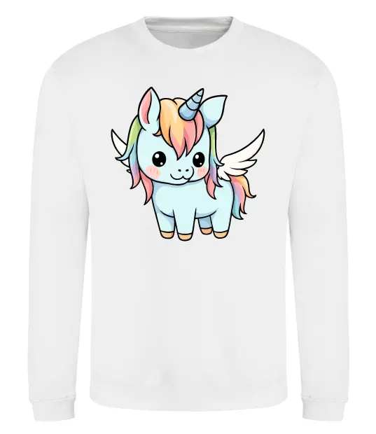 Свитшот Rainbowdash unicorn Белый фото