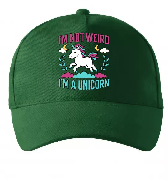 Кепка I`m not weird Темно-зелений фото
