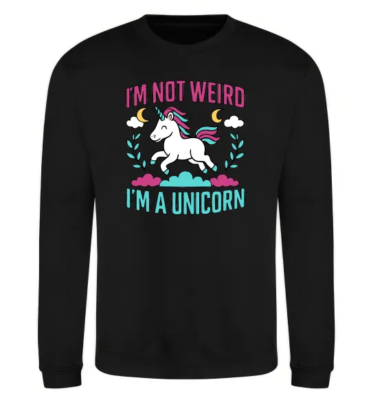 Свитшот I`m not weird Черный фото