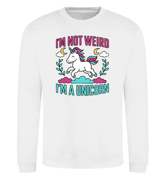 Свитшот I`m not weird Белый фото