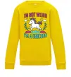 Детский Свитшот I`m not weird Солнечно желтый фото