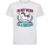 Дитяча футболка I`m not weird Білий фото