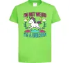 Дитяча футболка I`m not weird Лаймовий фото